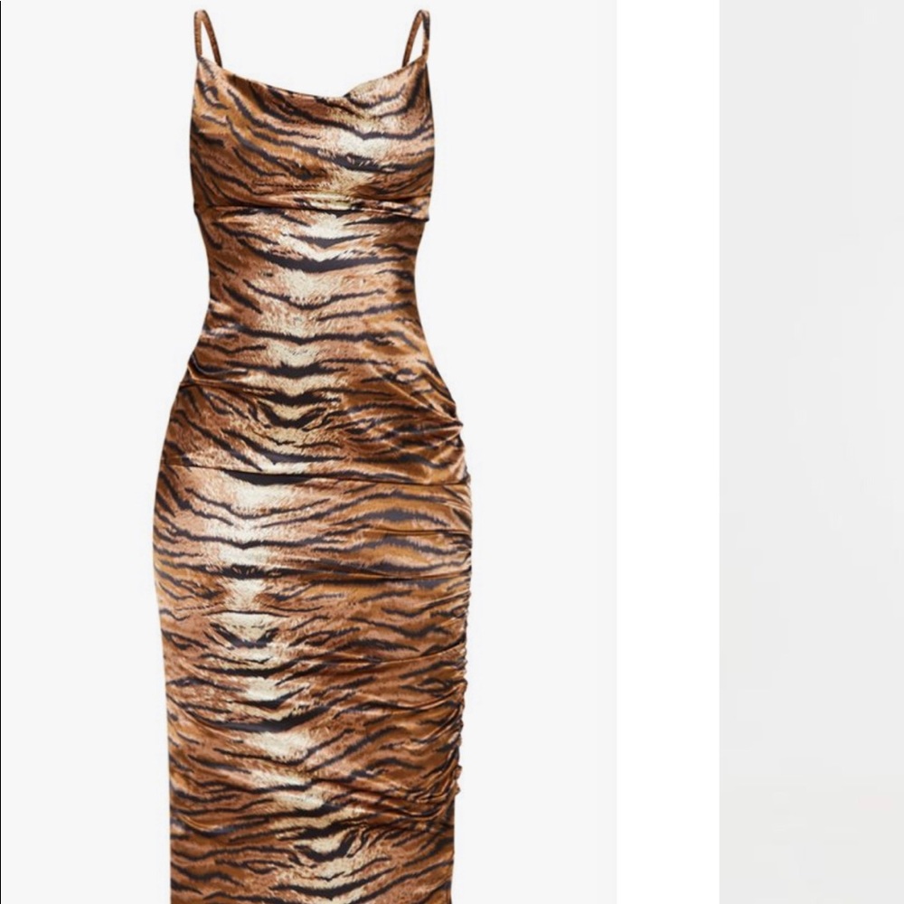 Tiger Satin Maxi Dress